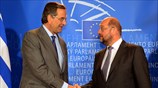 Στήριξη Μ. Σούλτς στην Ελλάδα και στην κυβέρνηση του Α. Σαμαρά
