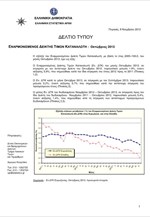 ΕΛΣΤΑΤ: Εναρμονισμένος Δείκτης Τιμών Καταναλωτή (Οκτώβριος 2013)