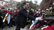 Κατάθεση στεφάνου στο μνημείο του Πολυτεχνείου από τον Αλ. Τσίπρα