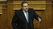 Π. Καμμένος: Ο προϋπολογισμός μια νέα πράξη στην τραγωδία του ελληνικού λαού