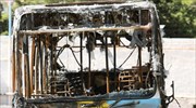 «Στάχτη» λεωφορείο του ΟΑΣΑ χωρίς επιβάτες