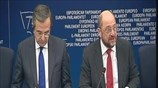 Εισαγωγική ομιλία του Μάρτιν Σούλτς στην συνέντευξη Τύπου στο Στρασβούργο