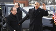 Έφτασε στις ΗΠΑ ο γάλλος πρόεδρος Φρανσουά Ολάντ