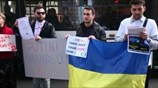 Διαμαρτυρία ουκρανών φοιτητών στη Θεσσαλονίκη