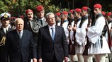 Τελετή υποδοχής του γερμανού προέδρου Γιοακίμ Γκάουκ από τον Κάρολο Παπούλια