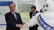 Επίσκεψη Φρανσουά Ολάντ στην εταιρεία Michelin