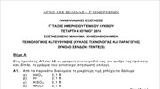 Πανελλαδικές: Θέματα Χημείας - Βιοχημείας Τεχνολογικής Κατεύθυνσης