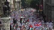 Λονδίνο: «Δεκάδες χιλιάδες» διαδήλωσαν κατά των βομβαρδισμών στη Γάζα