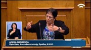 Η ομιλία της Αλέκας Παπαρήγα στη Βουλή (Μέρος 2ο)