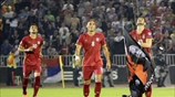 Ε.Ε.: «Πράξη πρόκλησης» η εμφάνιση της σημαίας στον αγώνα Σερβία - Αλβανία