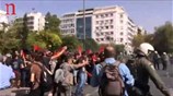 Ενταση μεταξύ φοιτητών - αστυνομίας στα Προπύλαια