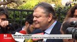 Δηλώσεις Ευ. Βενιζέλου μετά τη συνάντηση με τον Πρωθυπουργό