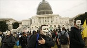 ΗΠΑ: Διαδηλωση των Anonymous