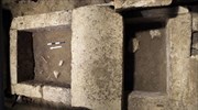 A tomb with a skeleton was discovered in Amphipolis
