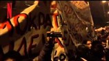 Στιγμιότυπο από την πορεία για την 41η επέτειο της εξέγερσης του Πολυτεχνείου