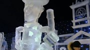 Γλυπτά από πάγο αναπαριστούν ήρωες της Disney