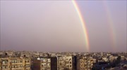 Ουράνιο τόξο πάνω από το Χαλέπι