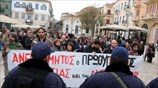 Παράσταση διαμαρτυρίας κατά της κυβερνητικής πολιτικής στο Ναύπλιο