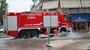 Θεσσαλονίκη: Σώος οδηγός που εγκλωβίστηκε σε υπερχειλισμένο ρέμα