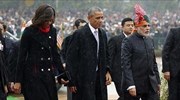 Ινδία: Ο Μπαράκ Ομπάμα στην παρέλαση για την εθνική επέτειο