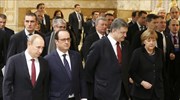Ουκρανία: Σε «νέα ώθηση» στην εκεχειρία συμφώνησαν Πούτιν - Ολάντ - Ποροσένκο - Μέρκελ