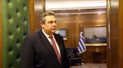 Υπ. Άμυνας: Ο Π. Καμμένος ουδέποτε αρνήθηκε να δώσει στοιχεία στον υπ. Επικρατείας κατά της διαφθοράς