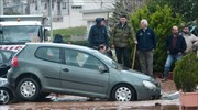 Προβλήματα λόγω της νεροποντής στη Μάνδρα Αττικής