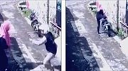 Πήγε να της κλέψει την τσάντα και αυτή του πήρε το μηχανάκι