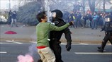 Σφοδρές συγκρούσεις αστυνομίας - διαδηλωτών στη Φρανκφούρτη