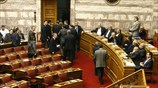 Βουλή: Αποχώρησαν οι βουλευτές της Ν.Δ. σε ένδειξη διαμαρτυρίας για την ομιλία Κατρούγκαλου