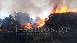 Μαίνεται η φωτιά στη Σάμο