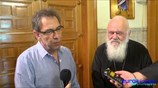 Συνάντηση του Αρχιεπισκόπου Ιερώνυμου και του προέδρου της ΕΡΤ, Διονύση Τσακνή