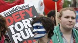 Λονδίνο: Διαδήλωση κατά της λιτότητας με άρωμα Ελλάδας