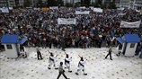 Συγκέντρωση κατά της λιτότητας στο Σύνταγμα
