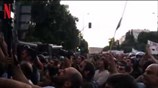 Πανό στα γραφεία της Ε.Ε. από την ΑΝΤΑΡΣΥΑ