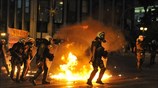 Μολότοφ και χημικά στο συλλαλητήριο κατά της επικύρωσης της συμφωνίας