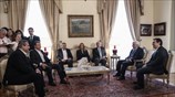 Γεύμα στους πολιτικούς αρχηγούς παρέθεσε ο Πρόεδρος της Δημοκρατίας