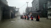 Κίνα: 14 νεκροί από το πέρασμα του τυφώνα Σουντελόρ