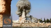 Εικόνες από την καταστροφή αρχαίου ναού στην Παλμύρα δημοσιοποίησε το Ισλαμικό Κράτος